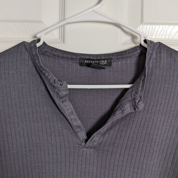 Men's 100% Cotton Classic Grey Long Sleeve Tee from Kenneth Cole New York Size M - Picture 4 of 5